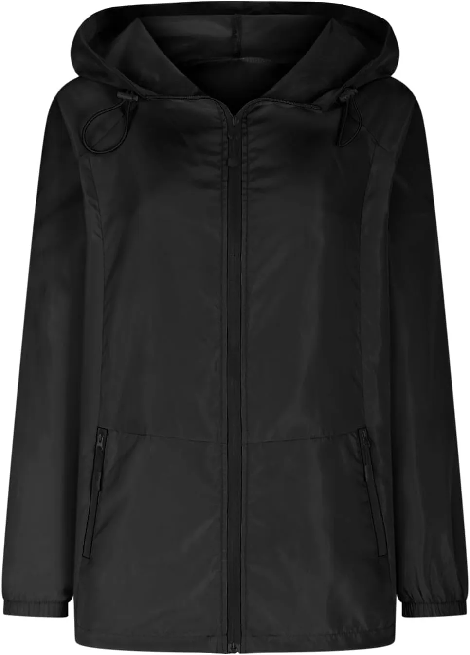 Packable Rain Jacket Women Lightweight Waterproof Raincoat with Hood Cycling Bike Jacket Windbreaker Versatile Coat