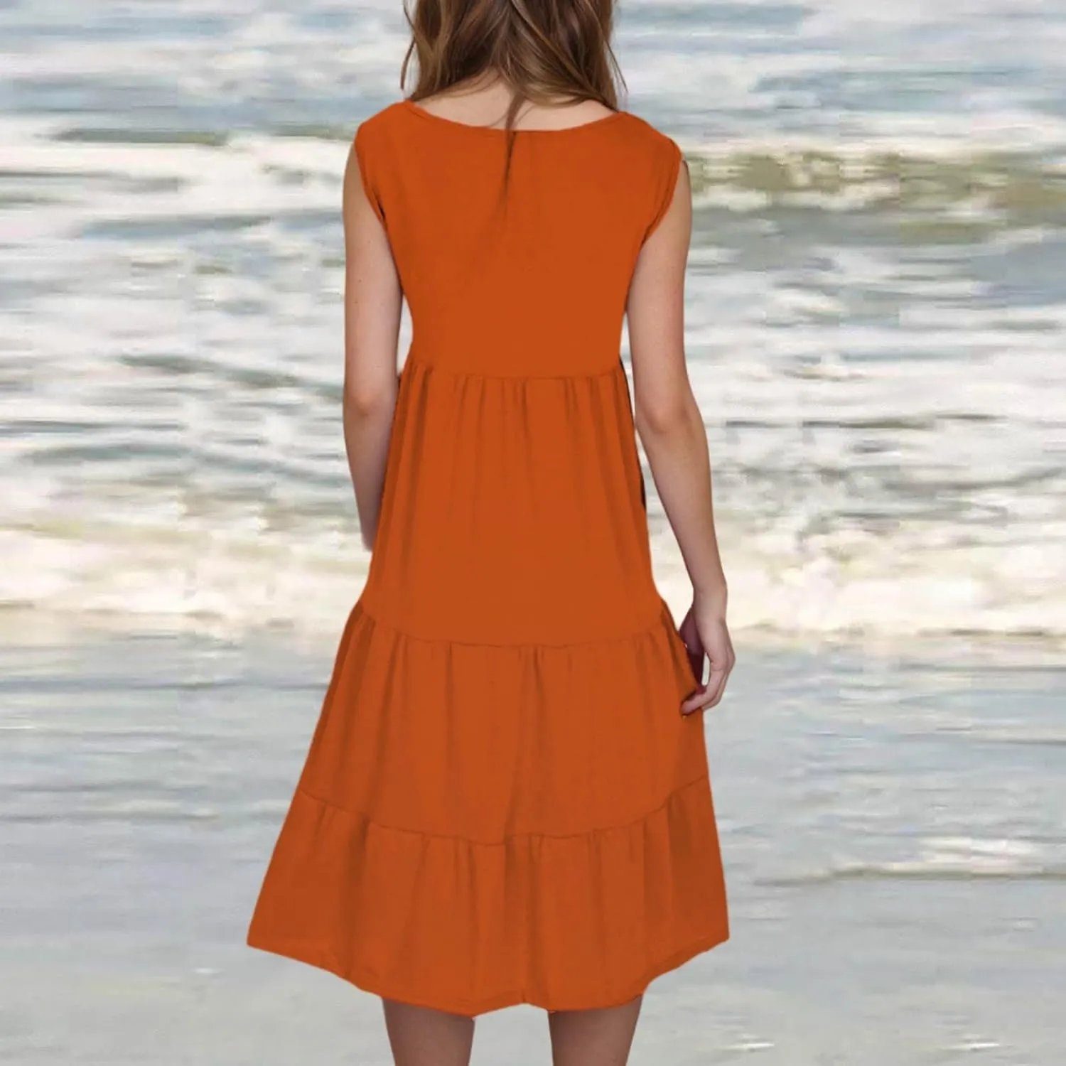 Plus Size Dresses for Women Casual Sleeveless Tank Maxi Dress Flowy Beach Travel Vacation Outfits for Hawaii