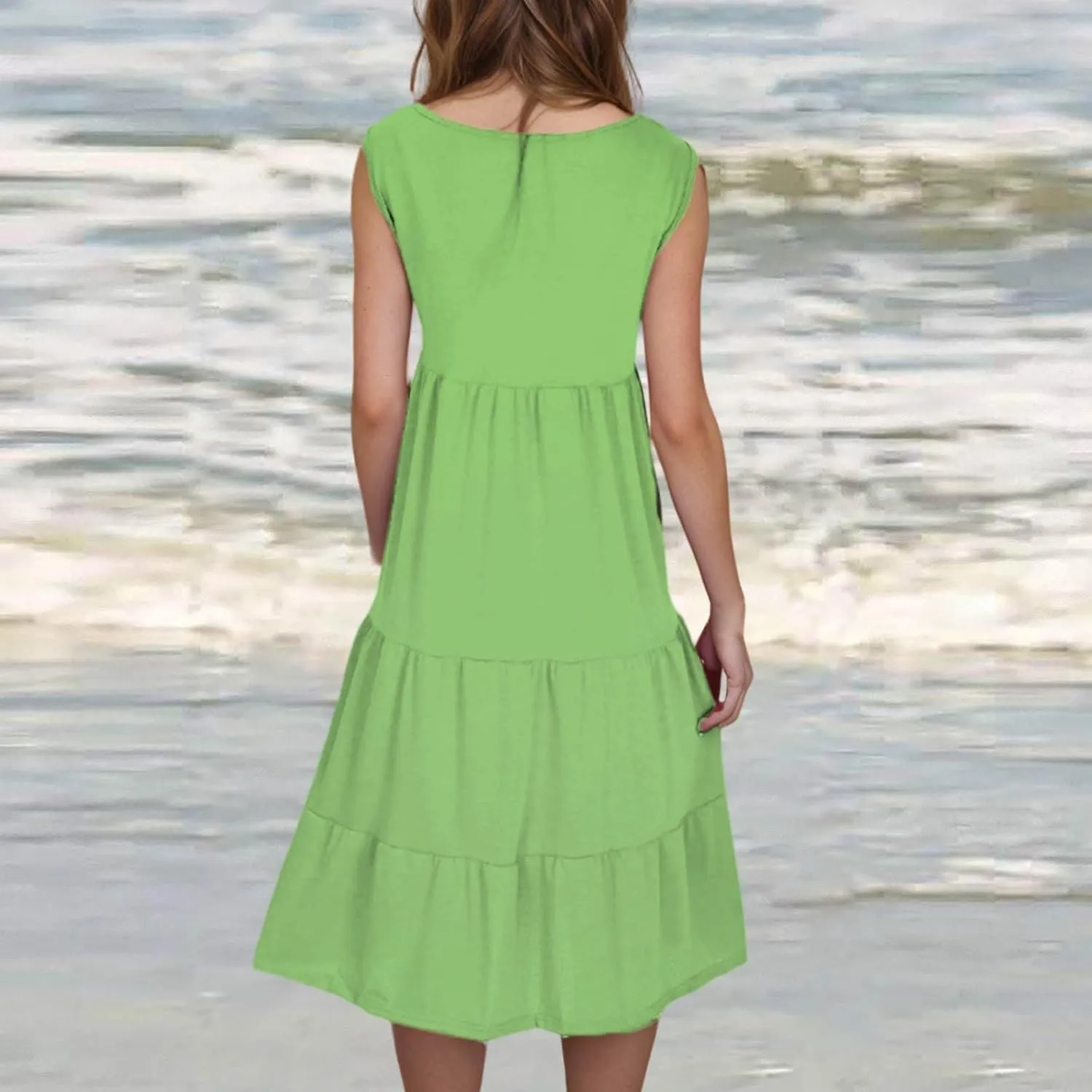 Plus Size Dresses for Women Casual Sleeveless Tank Maxi Dress Flowy Beach Travel Vacation Outfits for Hawaii