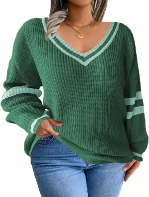 Plus-Size Sweaters for Women Long Sleeve Knit Pullover Sweaters 1XL-5XL