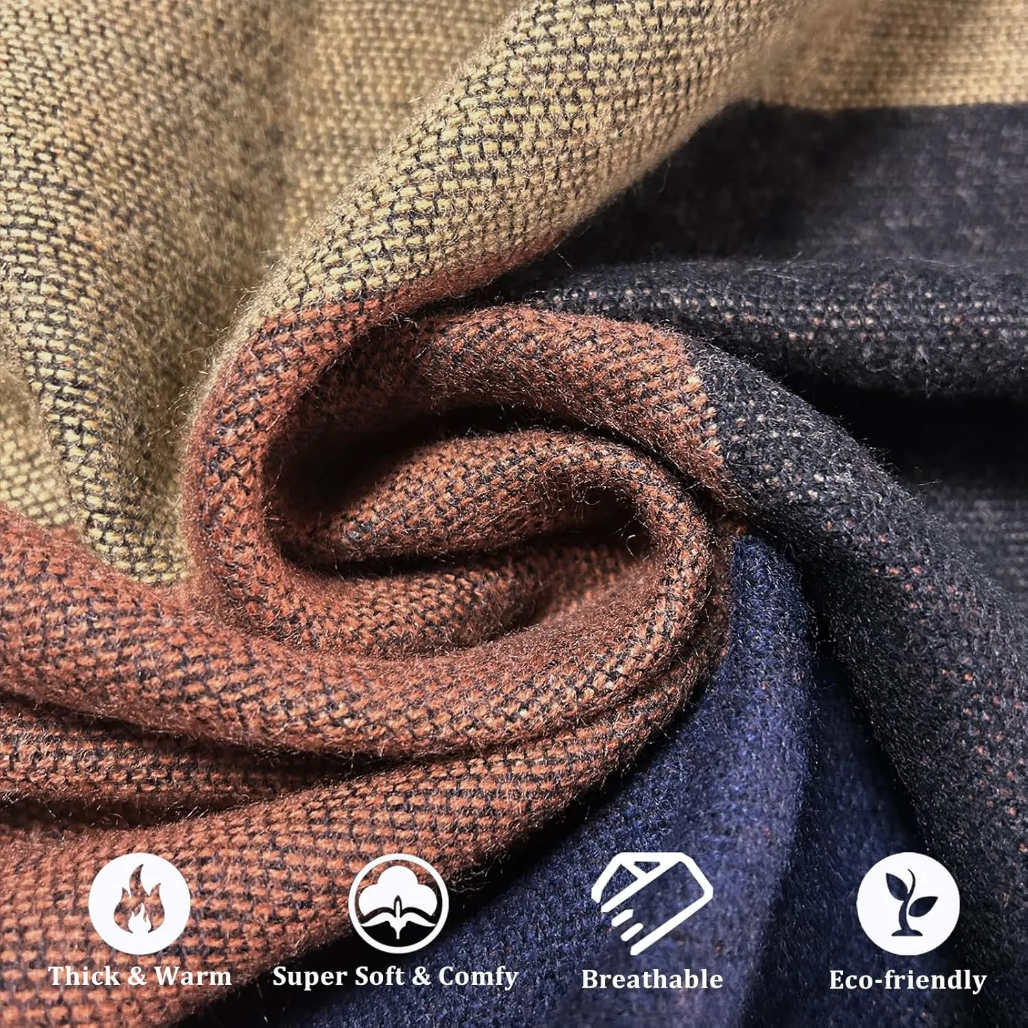 Poncho Shawl Wraps for Women, Women's Soft Warm Ponchos Sweaters Open Front Travel Poncho Cape for fall winter Spring