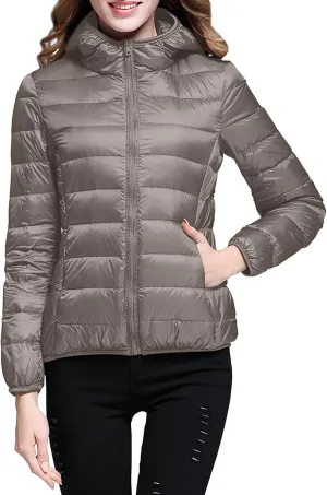 Puffer Jacket Womens Packable Winter Coats Light Winter Jackets Warm Down Jacket Quilted Jackets with Pockets