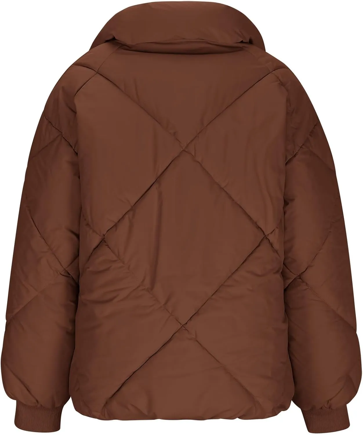 Quilted Jackets for Women 2024 Zip up Puffer Jacket Padded Down Jacket Warm Insulated Jackets Thermal Winter Coat