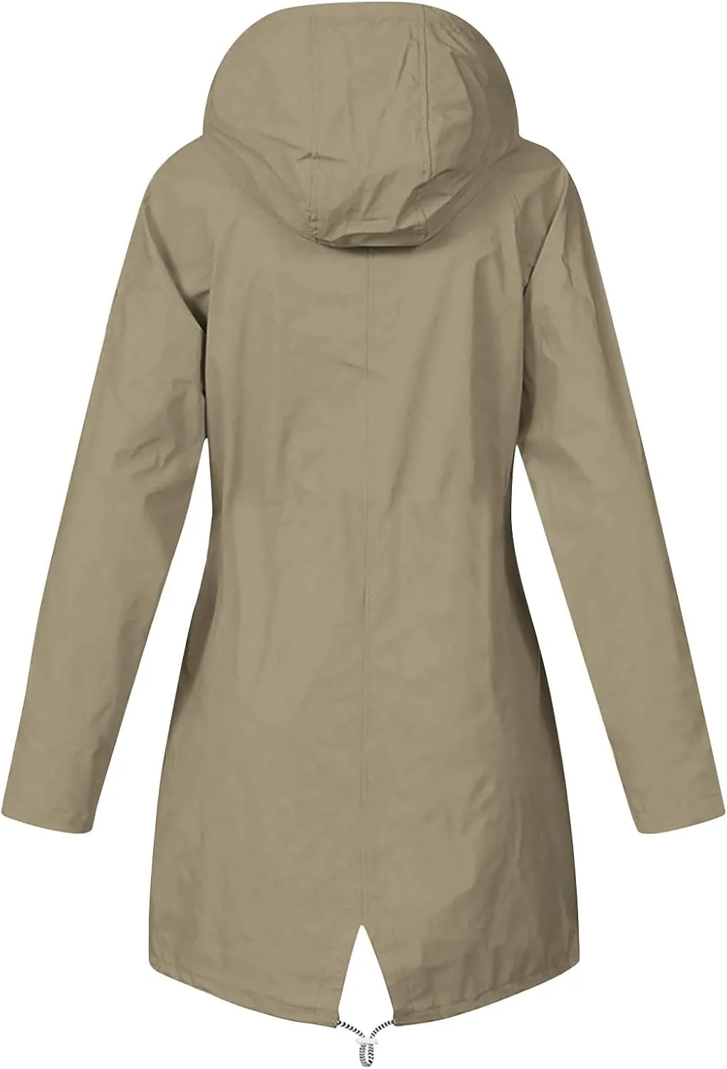 Rain Jacket for Women Lightweight Long Hooded Raincoat Waterproof Outdoor Hiking Travel Windbreaker Trench Coats