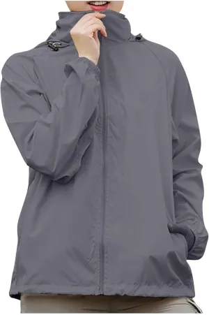 Rain Jacket Women Lightweight Hooded Raincoat Waterproof Windbreaker Jackets Packable Rain Coats with Pockets
