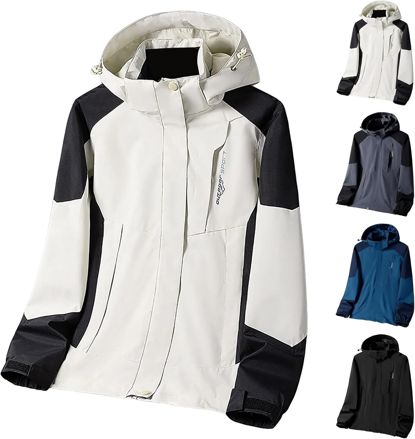 Rain Jackets for Men Lightweight Waterproof Windproof Rain Coats Active Outdoor Casual Windbreaker Jackets with Hood