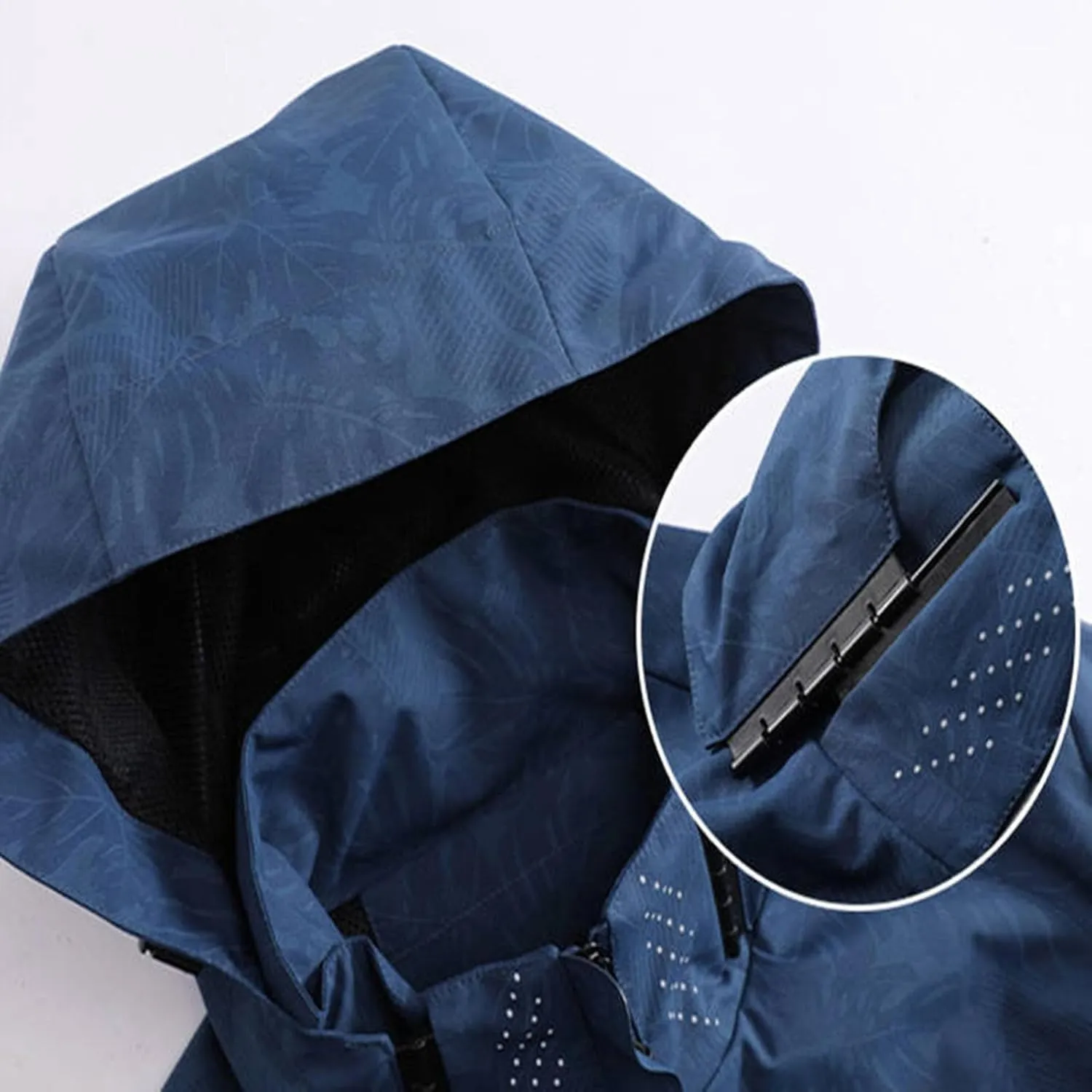 Raincoat for Men Lightweight Waterproof Outdoor Breathable Hiking Rain Jackets Camouflage Print Windbreaker Jackets
