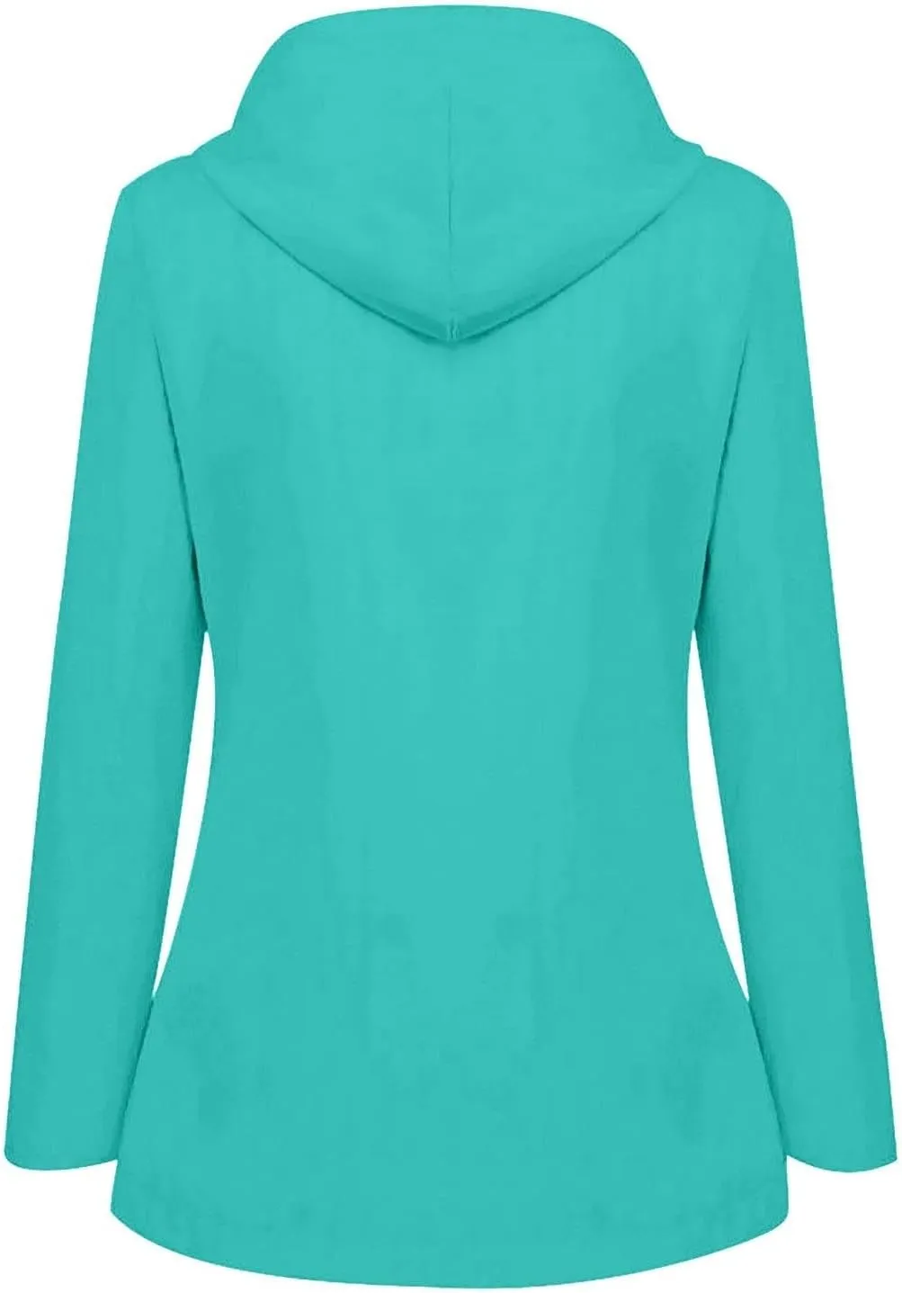 Raincoat Women Waterproof Windproof Zip Hooded Trench Coats Winter Outdoor Hiking Trench Coats with Pockets