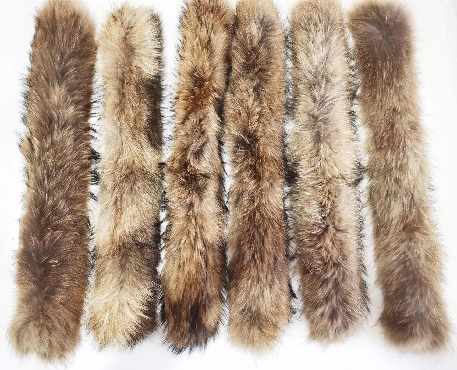 Real Pelts Collar Neck Warmer Scarf Raccoon Hair Collars Neck Wraps Hood Unisex