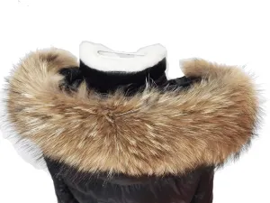Real Pelts Collar Neck Warmer Scarf Raccoon Hair Collars Neck Wraps Hood Unisex