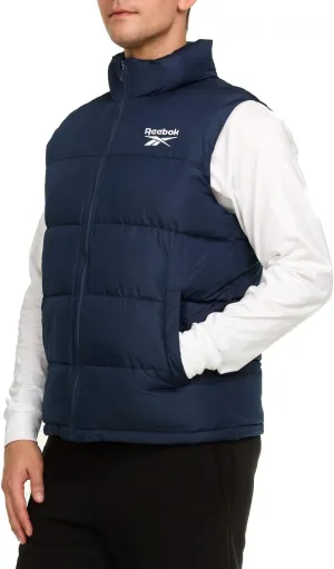 Reebok Mens Puffer Vest for Winter, Lightweight Down Alternative, Men's Outerwear Vests, Winter Vest for Men, Puffy Vest