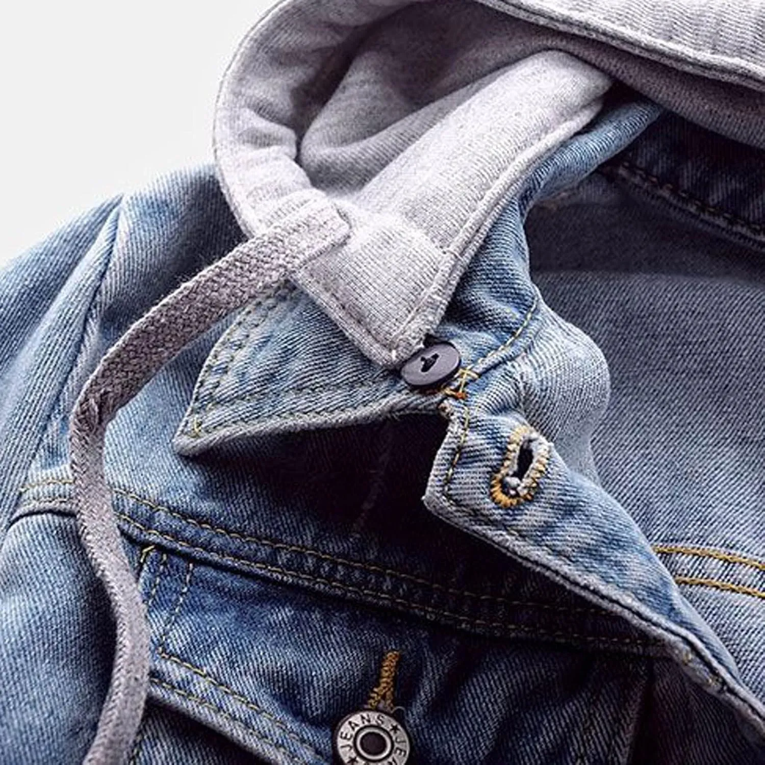 RKSTN Winter Coats Denim Jackets for Women Slim-Fit Hooded Jacket Velvet Jean Blouse Button Hoodies Trendy Hoodie Outerwear