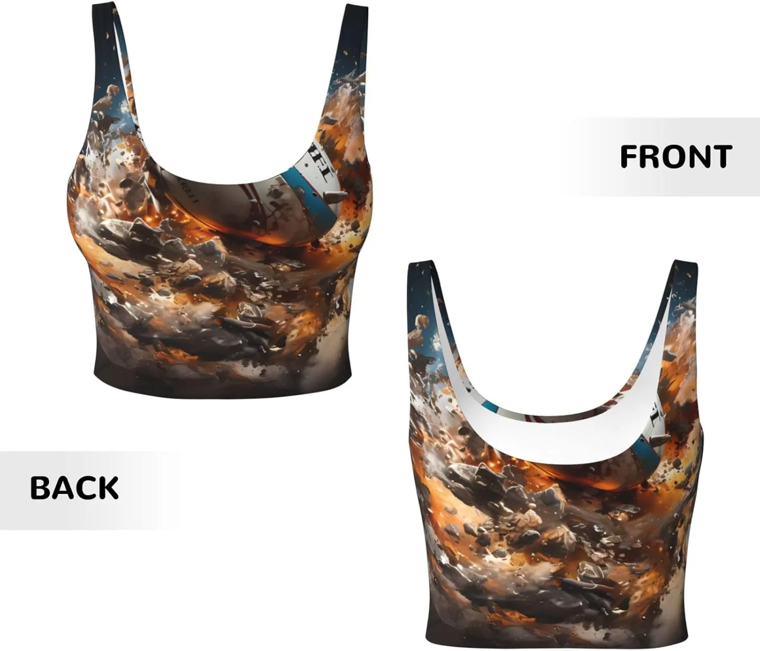Rugby On Fire Women's Sexy Sports Vest Sleeveless Athletic Gym T-Shirts Vest U-Shaped Back Quick Dry Top