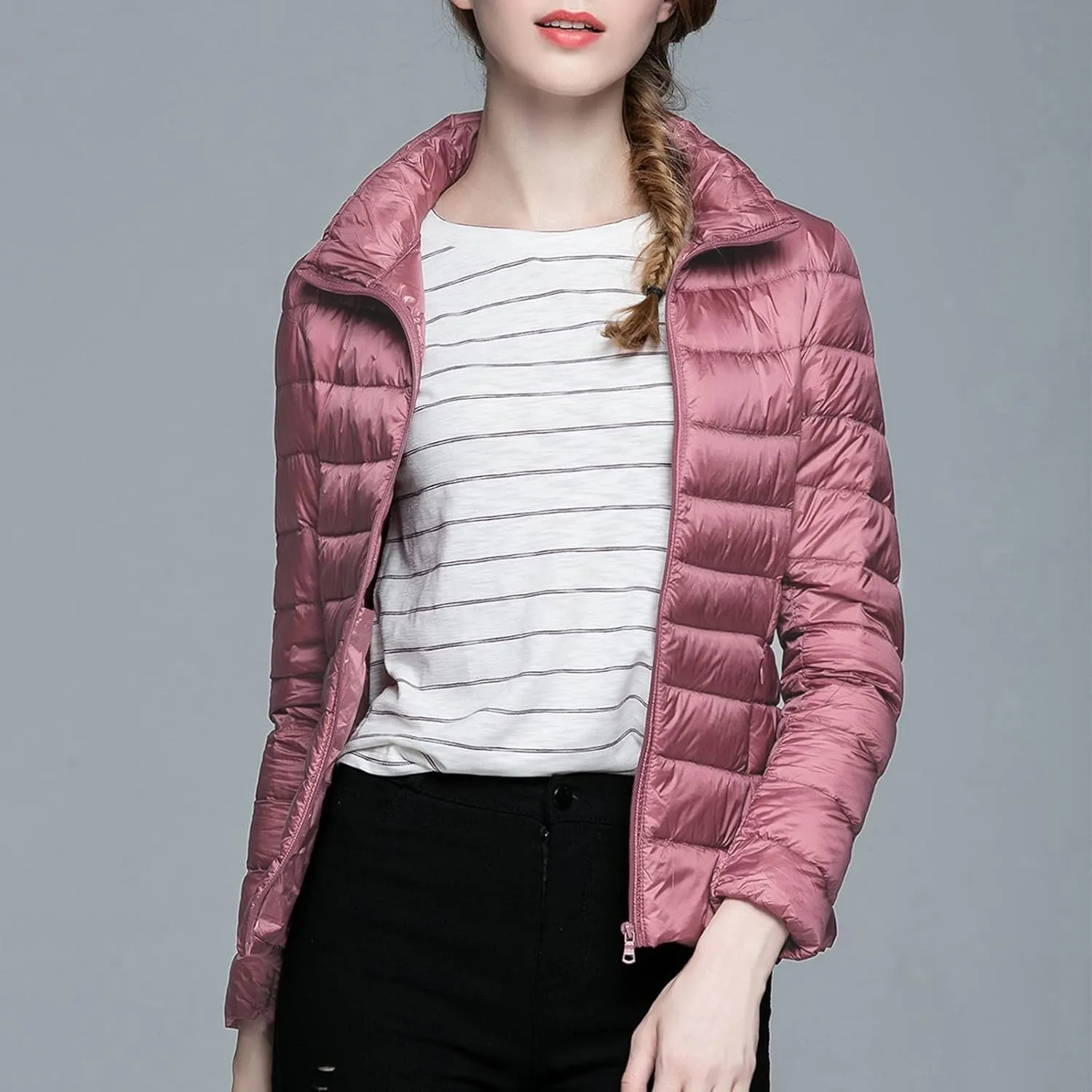 Stand Collar Women's Puffer Jackets Skimpy Long Down Coats for Women Bubble Coat Heavyweight Down Jacket Puffer Coats