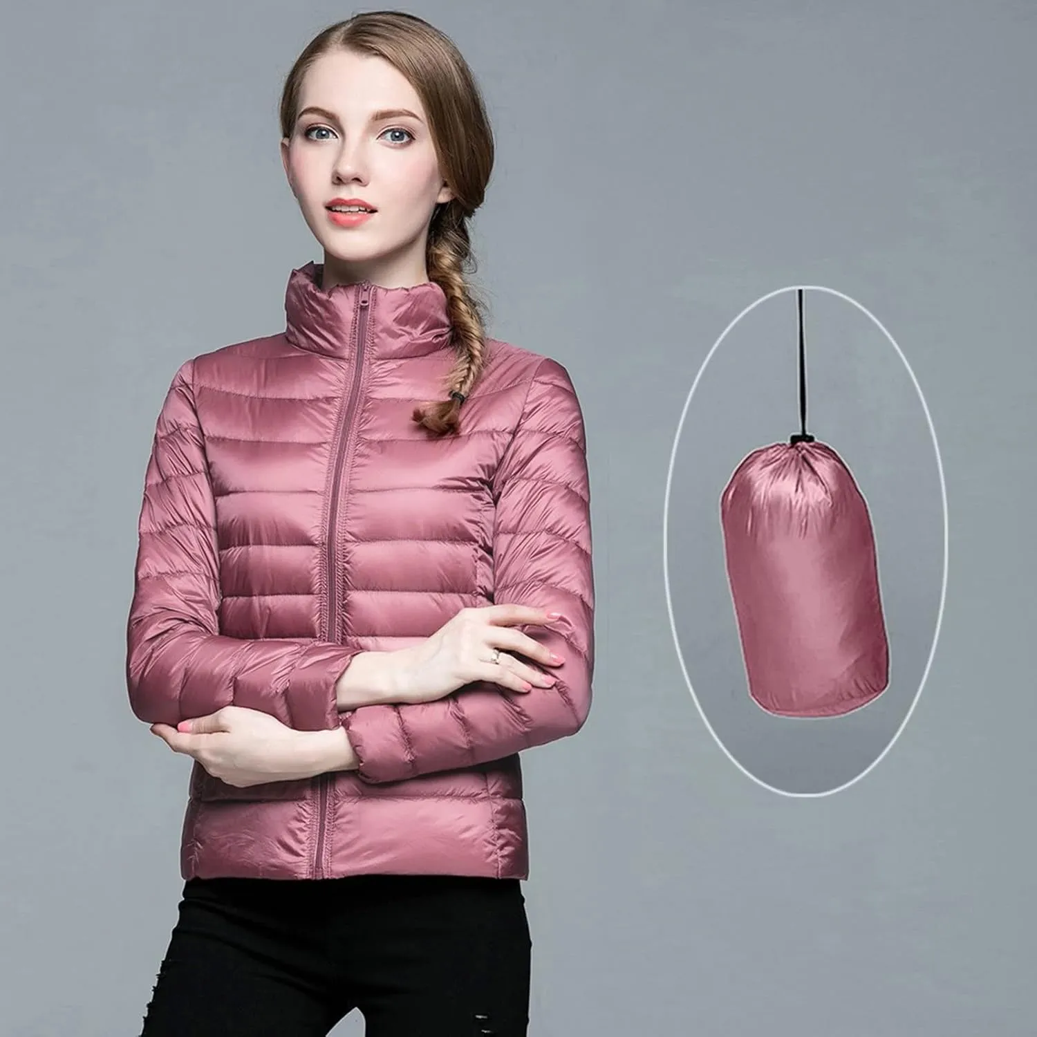 Stand Collar Women's Puffer Jackets Skimpy Long Down Coats for Women Bubble Coat Heavyweight Down Jacket Puffer Coats