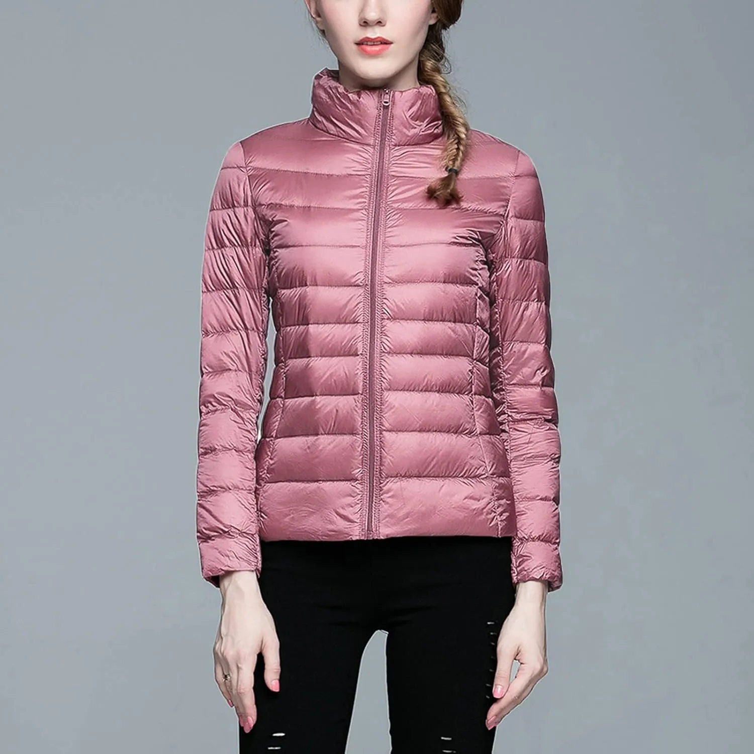 Stand Collar Women's Puffer Jackets Skimpy Long Down Coats for Women Bubble Coat Heavyweight Down Jacket Puffer Coats