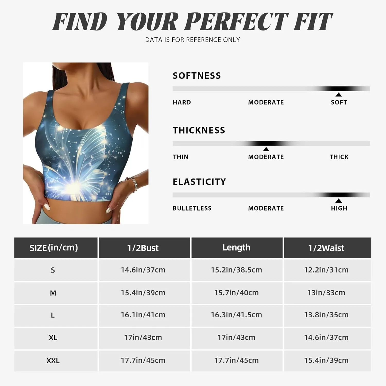 Starlight Butterfly Women's Sexy Sports Vest Sleeveless Athletic Gym T-Shirts Vest U-Shaped Back Quick Dry Top
