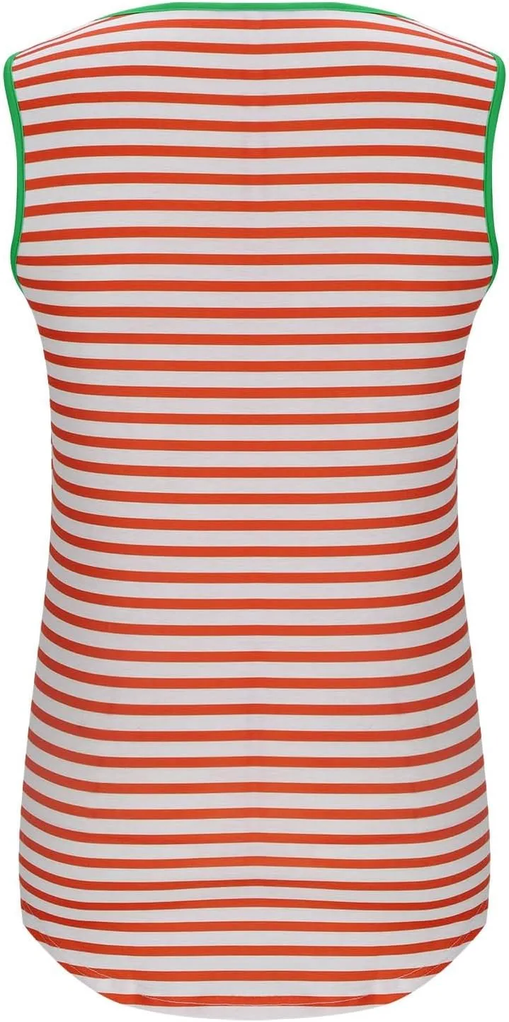 Summer Tank Tops for Women 2025 Striped Tank Top Sleeveless Scoop Neck Loose Fit Color Block Tops Fashion Clothes