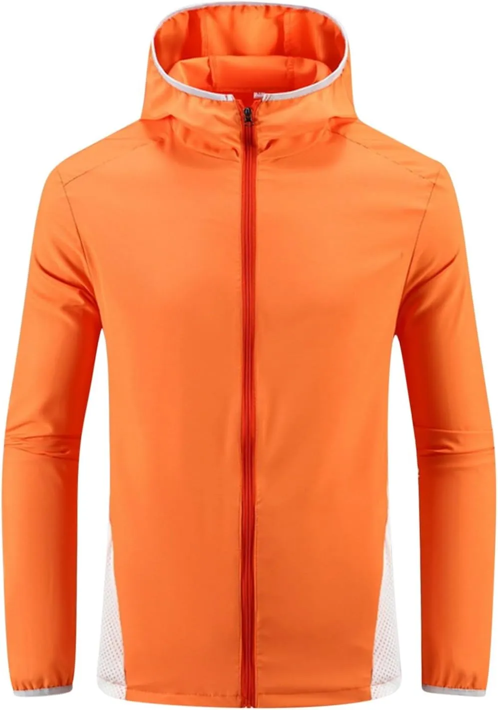 Sun Protection Jackets for Men Lightweight Breathable Waterproof Hooded Jackets Zip Up Active Raincoat
