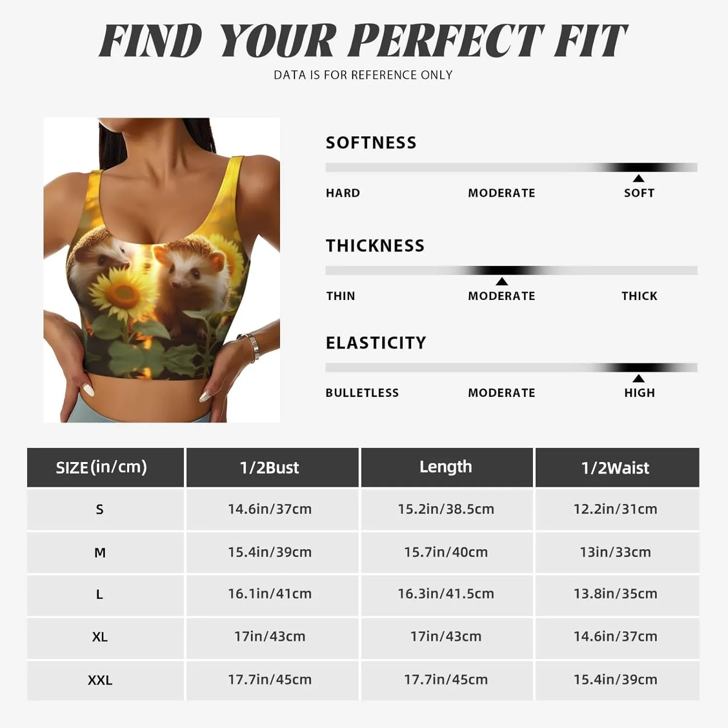 Sunflower and Hedgehog Women's Sexy Sports Vest Sleeveless Athletic Gym T-Shirts Vest U-Shaped Back Quick Dry Top
