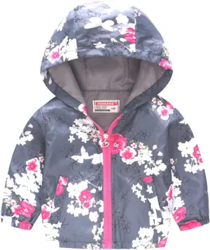 Toddler Boys Girls Hooded Jacket Hoodie Windbreaker Zip Coats Kids Trench Lightweight Windproof Casual Outerwear Jackets