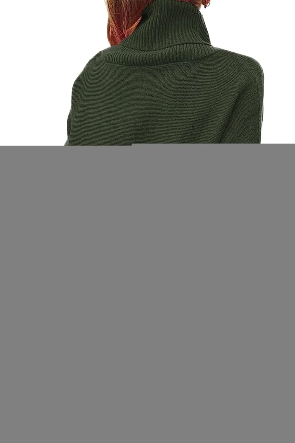 Turtleneck Sweater for Women Oversized Pullover Sweaters Long Sleeve Batwing Sweaters Casual Fall Tops