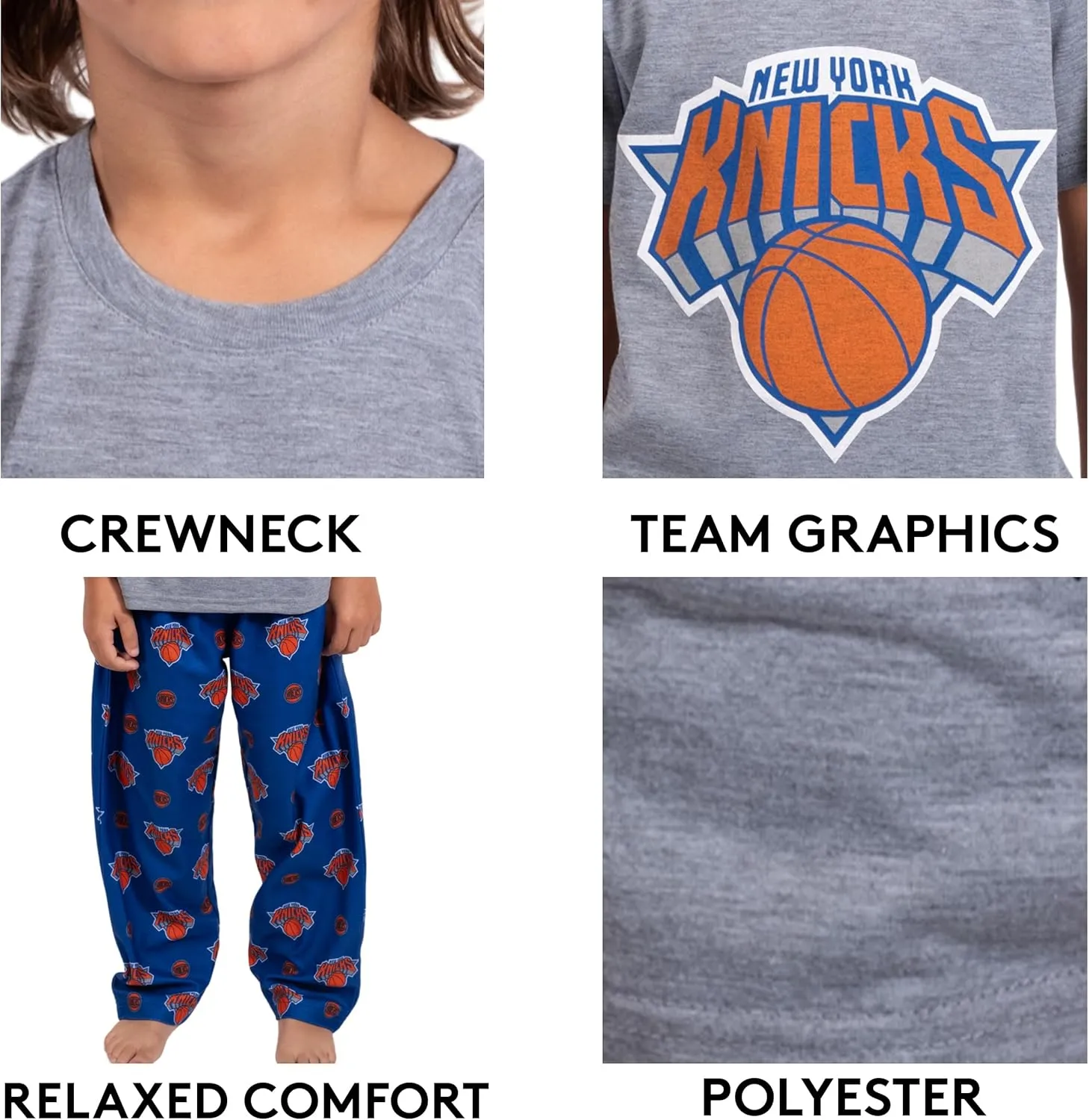 Ultra Game Youth NBA Official 2 Piece T-Shirt & Lounge Pants Pajama Set