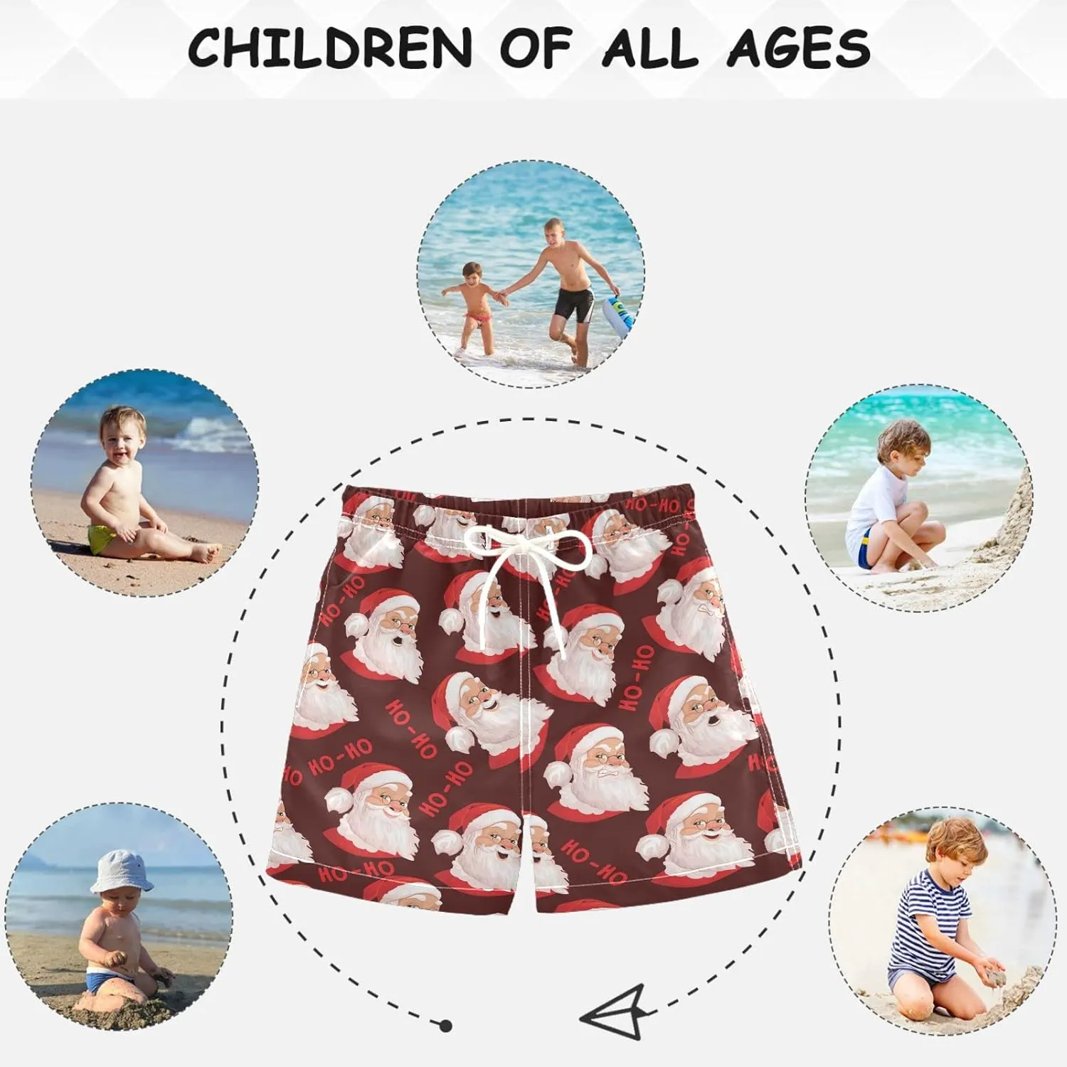 visesunny Boys Surfing Board Shorts Quick Dry Boys Swim Shorts Toddlers Swim Trunks Size from 2T to 14/16