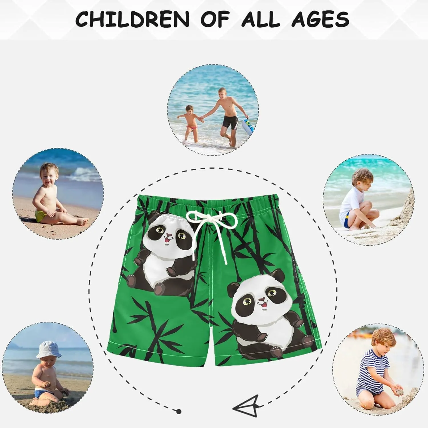 visesunny Boys Surfing Board Shorts Quick Dry Boys Swim Shorts Toddlers Swim Trunks Size from 2T to 14/16