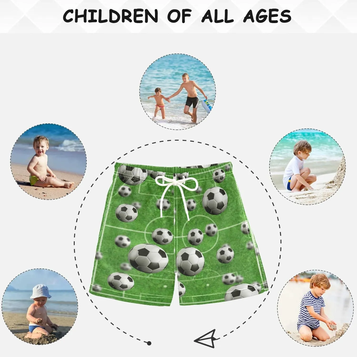 visesunny Boys Surfing Board Shorts Quick Dry Boys Swim Shorts Toddlers Swim Trunks Size from 2T to 14/16