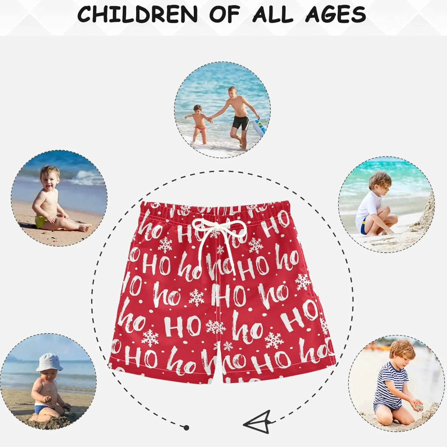 visesunny Boys Surfing Board Shorts Quick Dry Boys Swim Shorts Toddlers Swim Trunks Size from 2T to 14/16