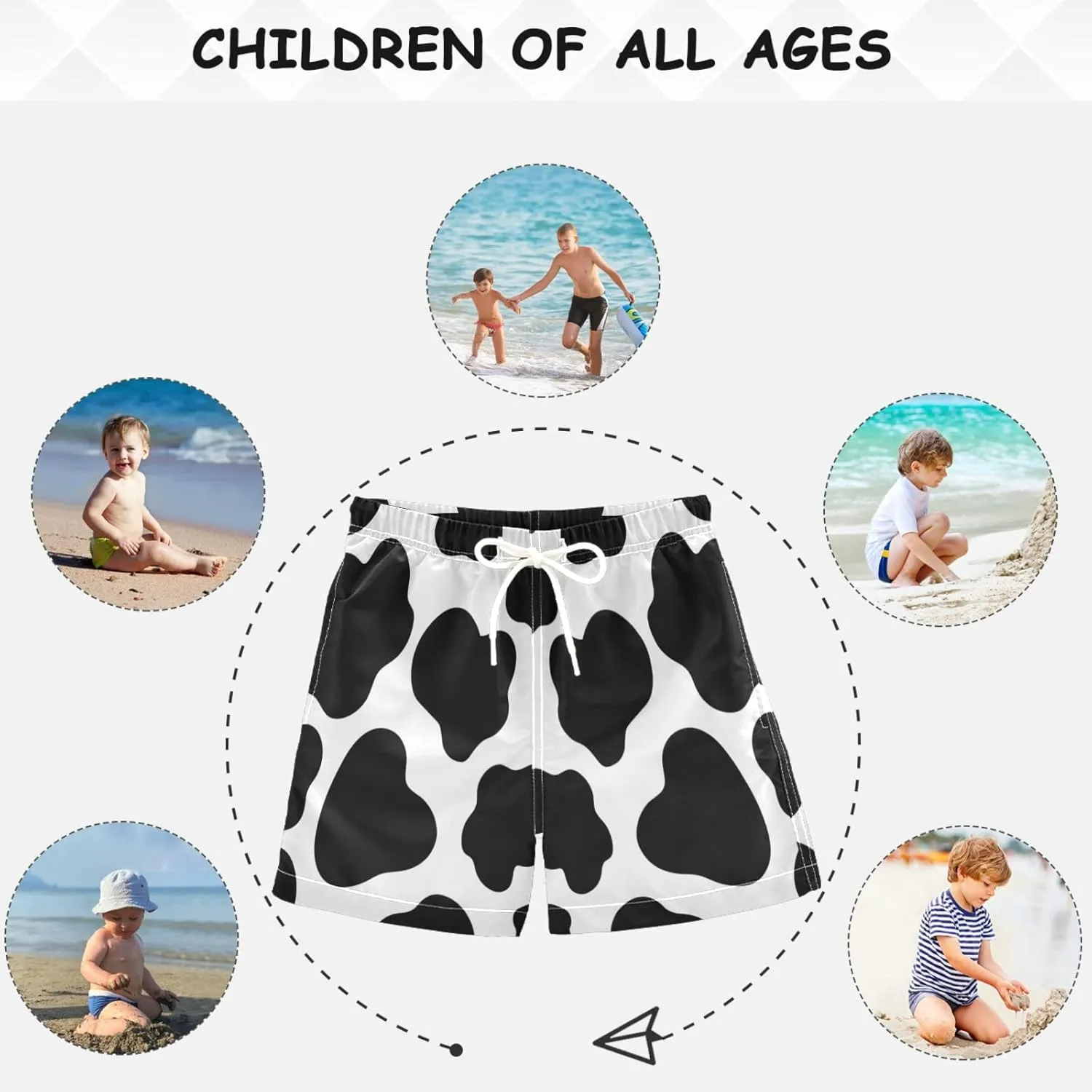 visesunny Boys Surfing Board Shorts Quick Dry Boys Swim Shorts Toddlers Swim Trunks Size from 2T to 14/16