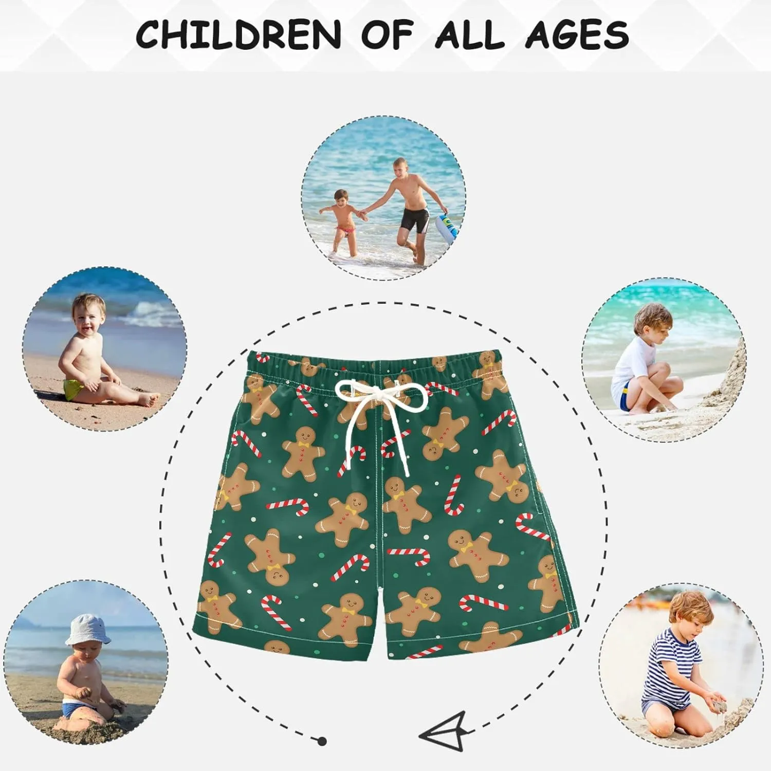 visesunny Boys Surfing Board Shorts Quick Dry Boys Swim Shorts Toddlers Swim Trunks Size from 2T to 14/16