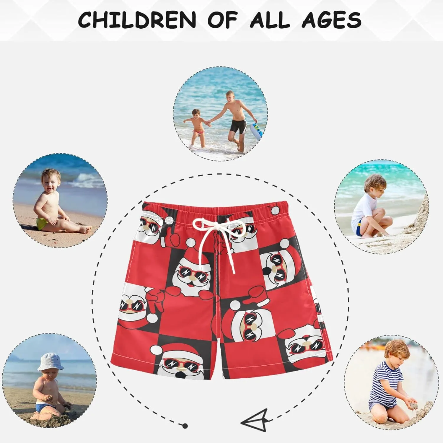 visesunny Boys Swim Trunks Board Shorts Little Boys Bathing Suit Swimsuit Boy Swimwear Toddler to Big Kid Sizes (2T - 14-16)