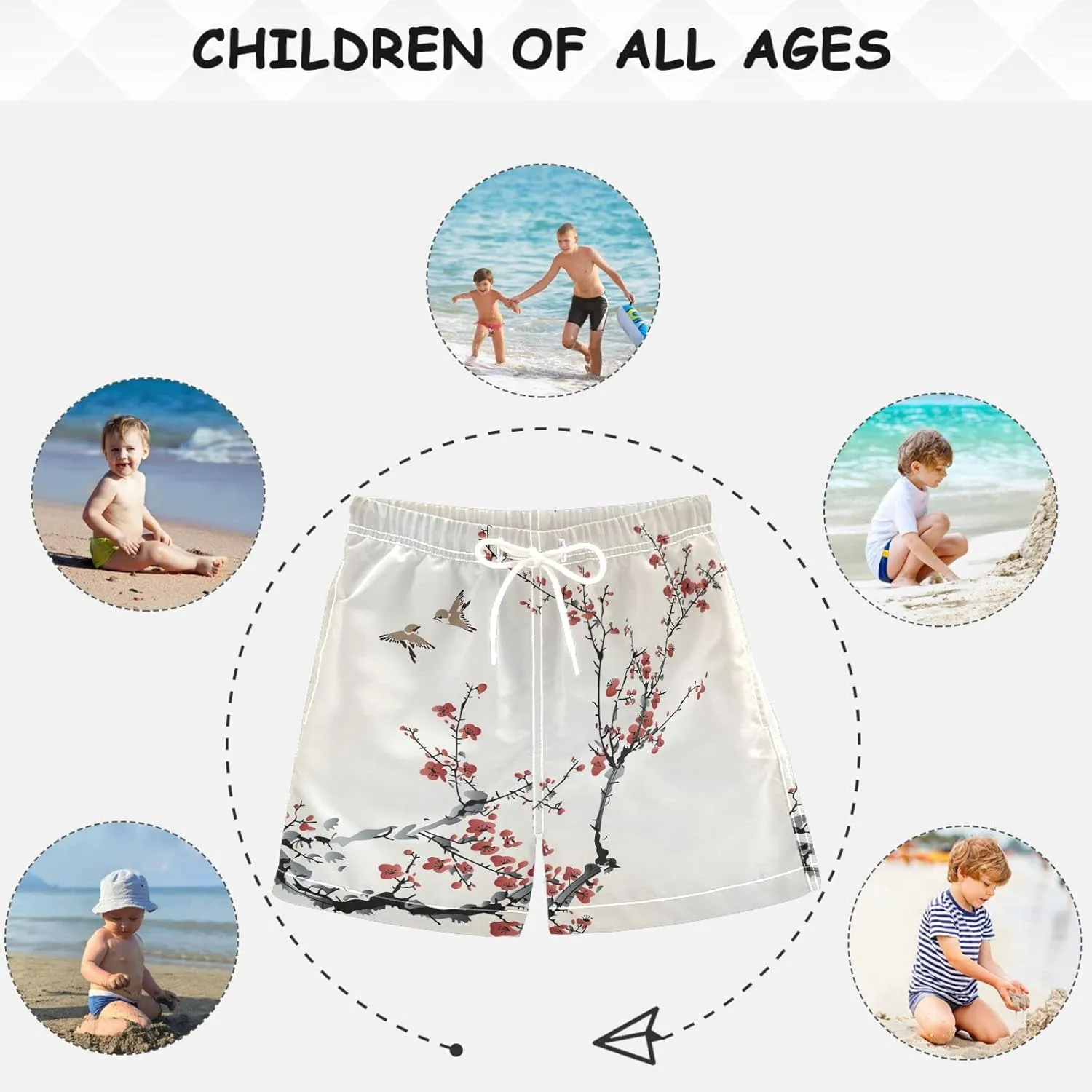 visesunny Boys Swim Trunks Board Shorts Little Boys Bathing Suit Swimsuit Boy Swimwear Toddler to Big Kid Sizes (2T - 14-16)