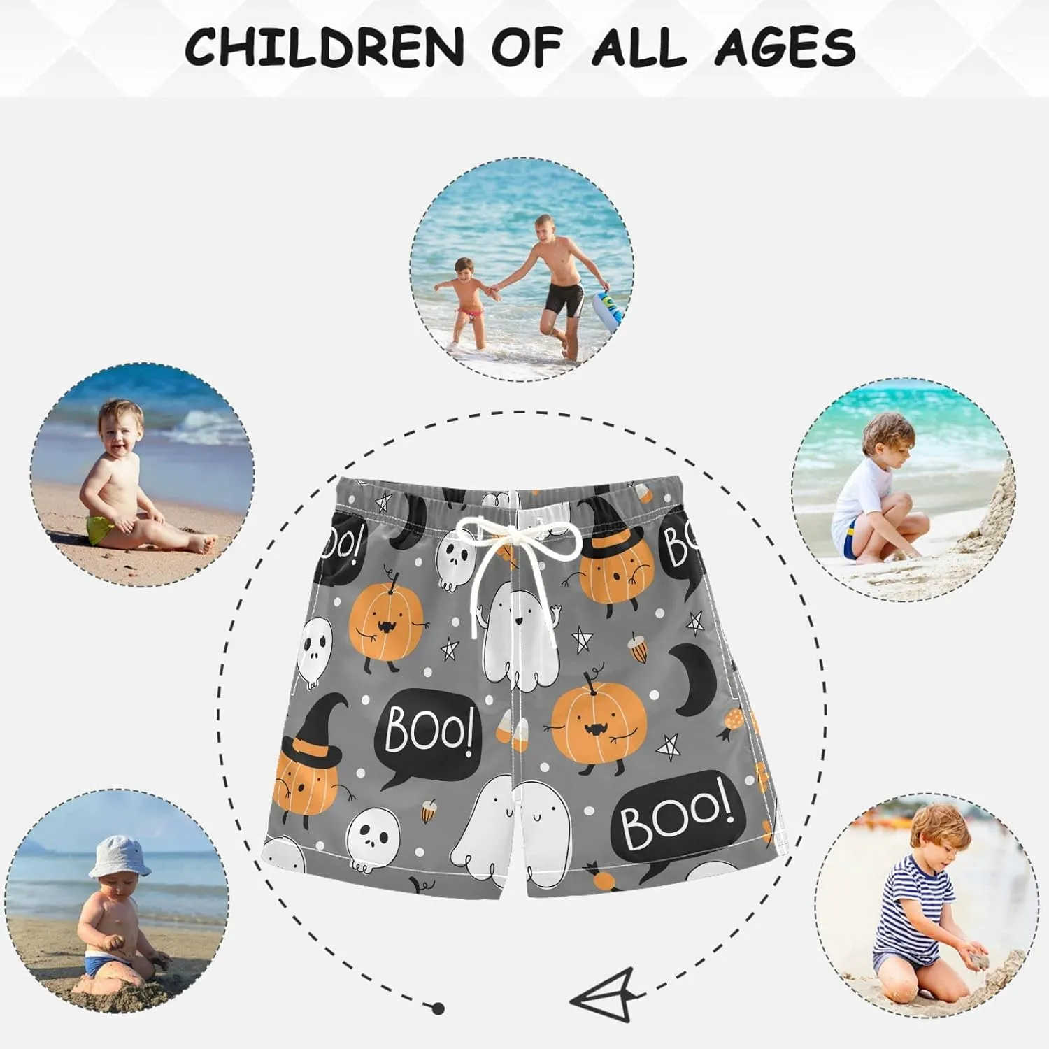visesunny Boys Swim Trunks Board Shorts Little Boys Bathing Suit Swimsuit Boy Swimwear Toddler to Big Kid Sizes (2T - 14-16)
