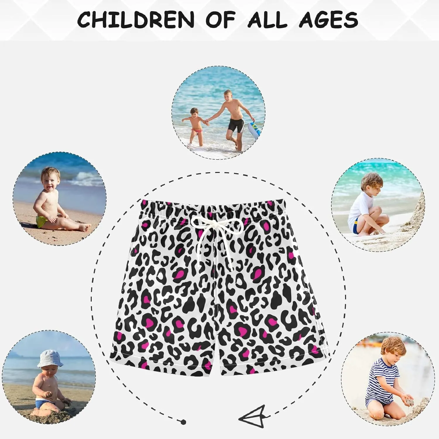 visesunny Boys Swim Trunks Board Shorts Little Boys Bathing Suit Swimsuit Boy Swimwear Toddler to Big Kid Sizes (2T - 14-16)