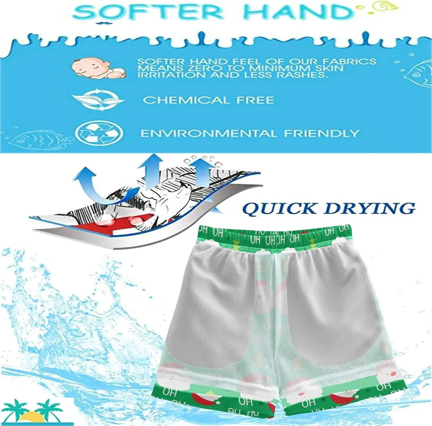 visesunny Boys Swim Trunks Board Shorts Little Boys Bathing Suit Swimsuit Boy Swimwear Toddler to Big Kid Sizes (2T - 14-16)