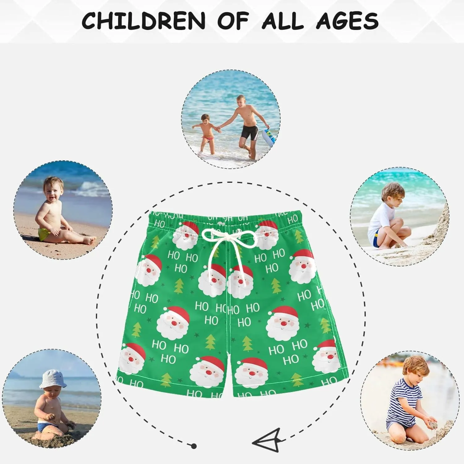 visesunny Boys Swim Trunks Board Shorts Little Boys Bathing Suit Swimsuit Boy Swimwear Toddler to Big Kid Sizes (2T - 14-16)