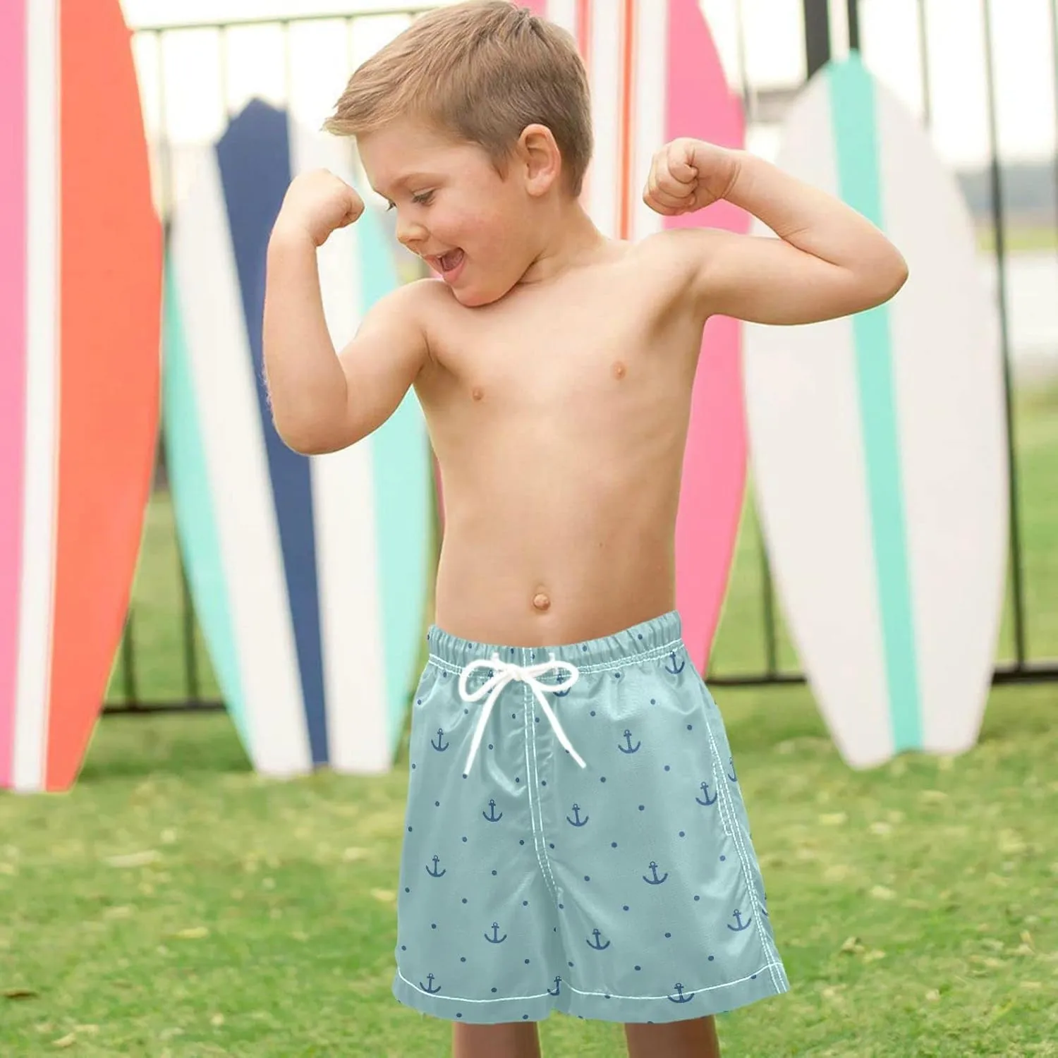 visesunny Boys Swim Trunks Board Shorts Little Boys Bathing Suit Swimsuit Boy Swimwear Toddler to Big Kid Sizes (2T - 14-16)