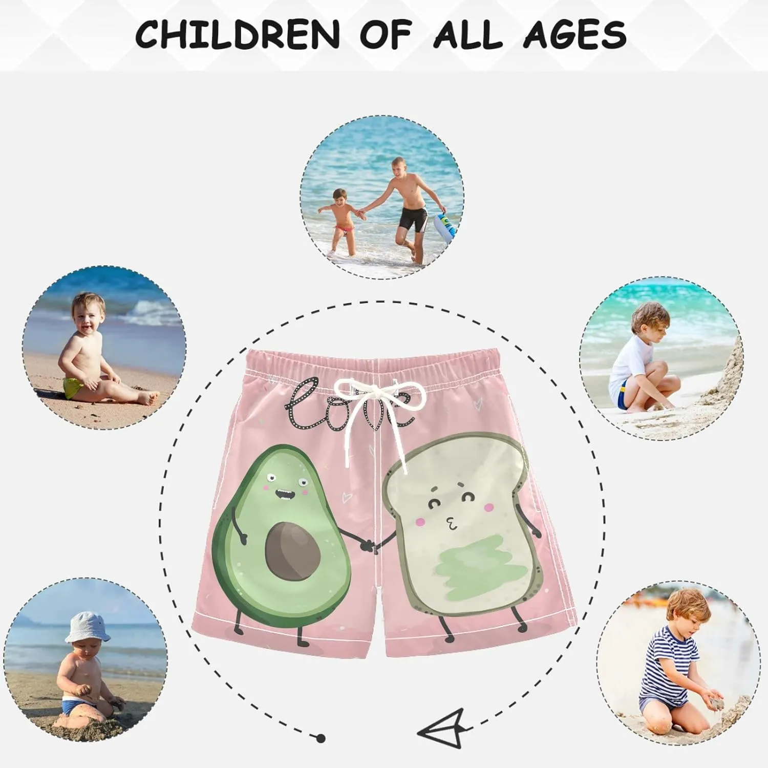 visesunny Boys Toddler Swim Trunks Boy Bathing Suit Beachwear Sports Baby Kids Board Shorts for All Season