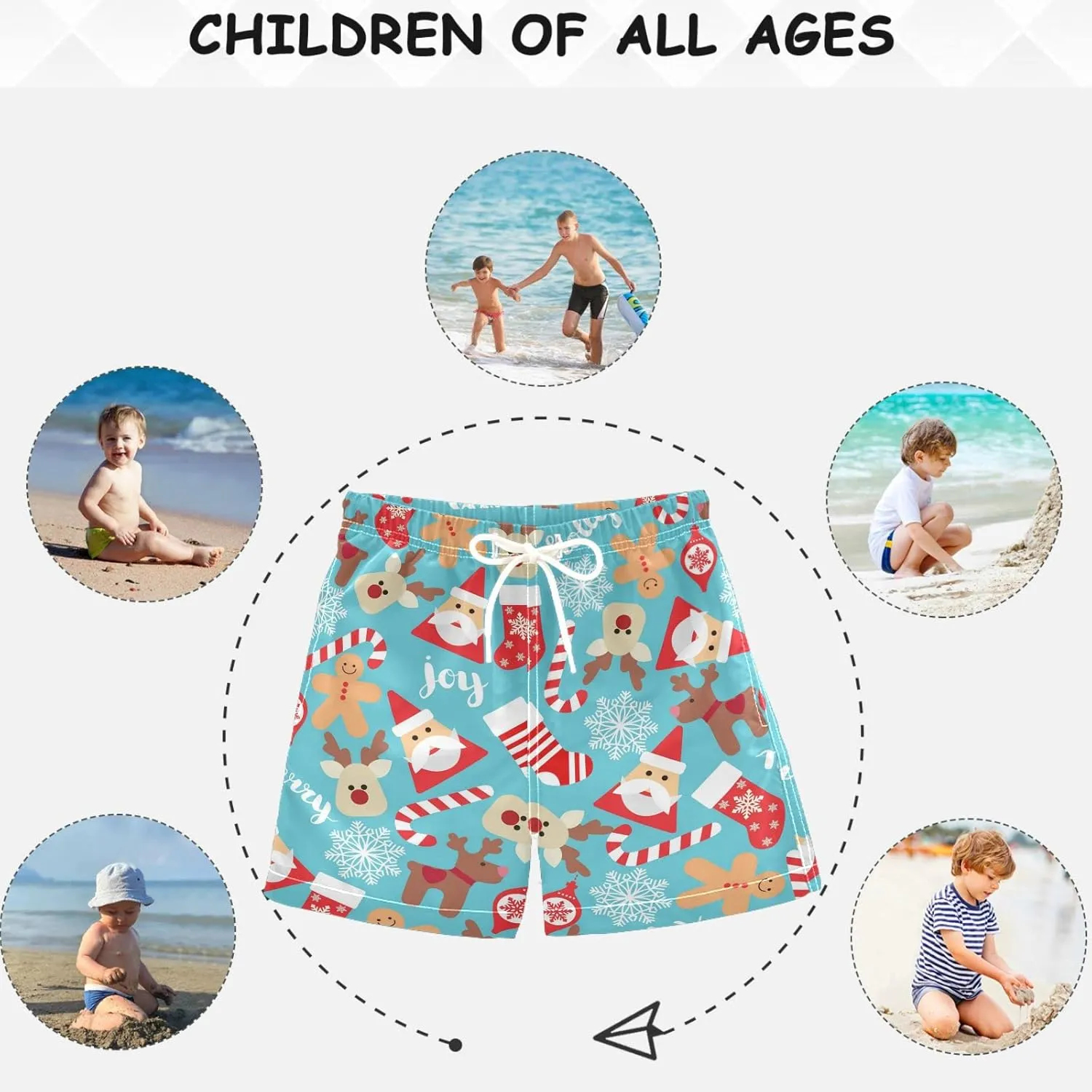 visesunny Boys Toddler Swim Trunks Boy Bathing Suit Beachwear Sports Baby Kids Board Shorts for All Season