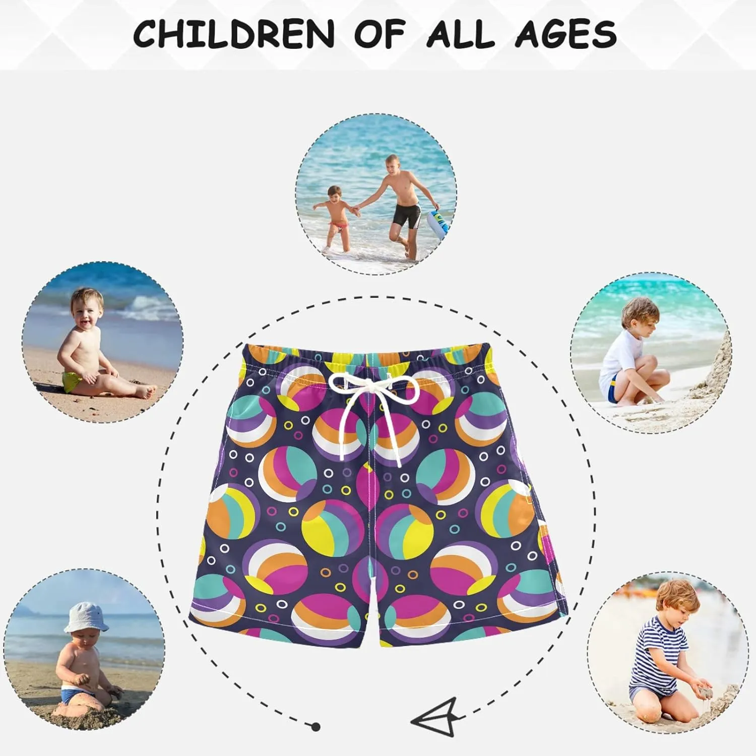 visesunny Boys Toddler Swim Trunks Boy Bathing Suit Beachwear Sports Baby Kids Board Shorts for All Season