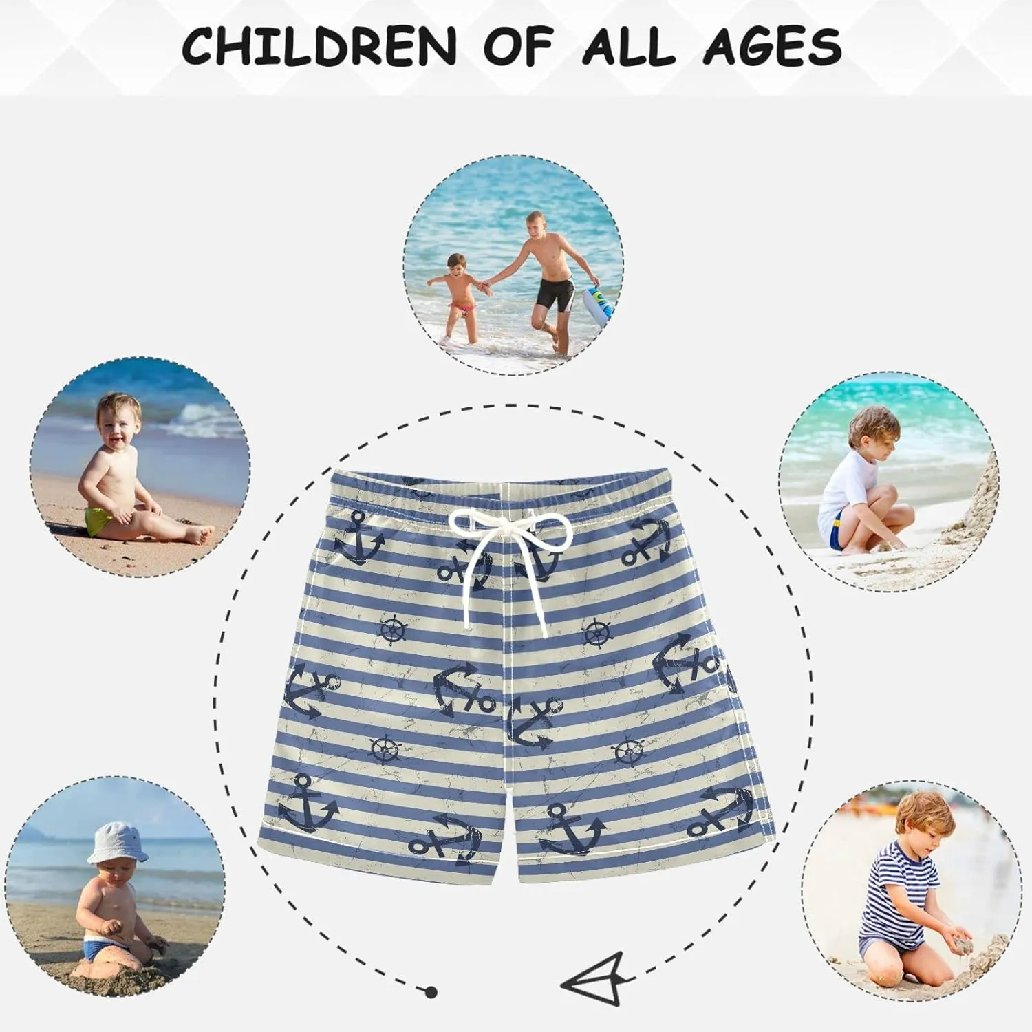 visesunny Cool Little Boys Quick Dry Beach Board Shorts Swim Trunk Swimsuit Beach Shorts Swim Trunk for Infant Baby Boy Teens