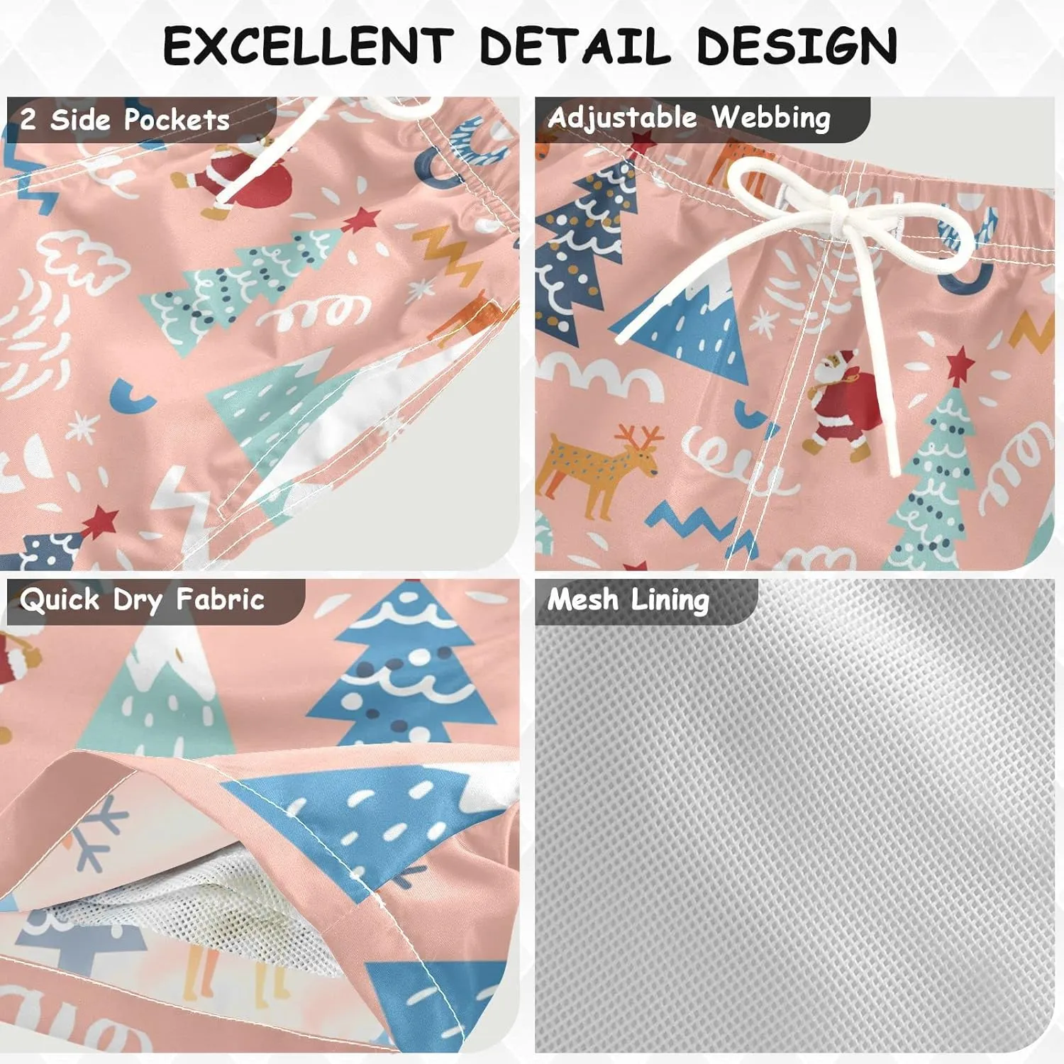visesunny Cool Little Boys Quick Dry Beach Board Shorts Swim Trunk Swimsuit Beach Shorts Swim Trunk for Infant Baby Boy Teens