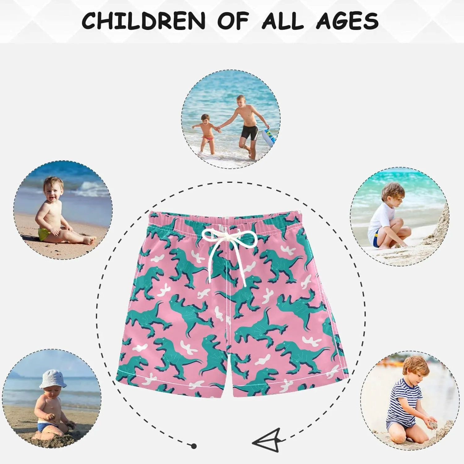 visesunny Cool Little Boys Quick Dry Beach Board Shorts Swim Trunk Swimsuit Beach Shorts Swim Trunk for Infant Baby Boy Teens