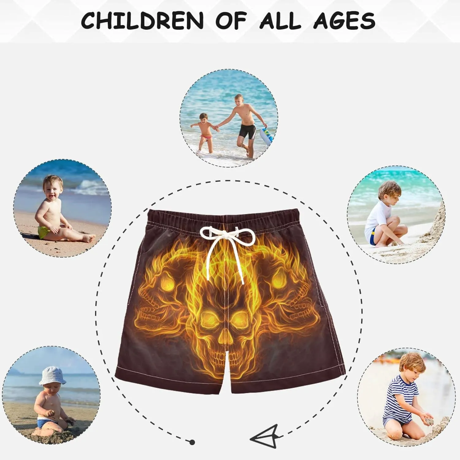 visesunny Cool Little Boys Quick Dry Beach Board Shorts Swim Trunk Swimsuit Beach Shorts Swim Trunk for Infant Baby Boy Teens