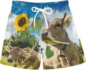 visesunny Funny Boys' Swim Trunks Toddler Quick Dry Beach Board Shorts Toddler Baby Boy Swimsuits