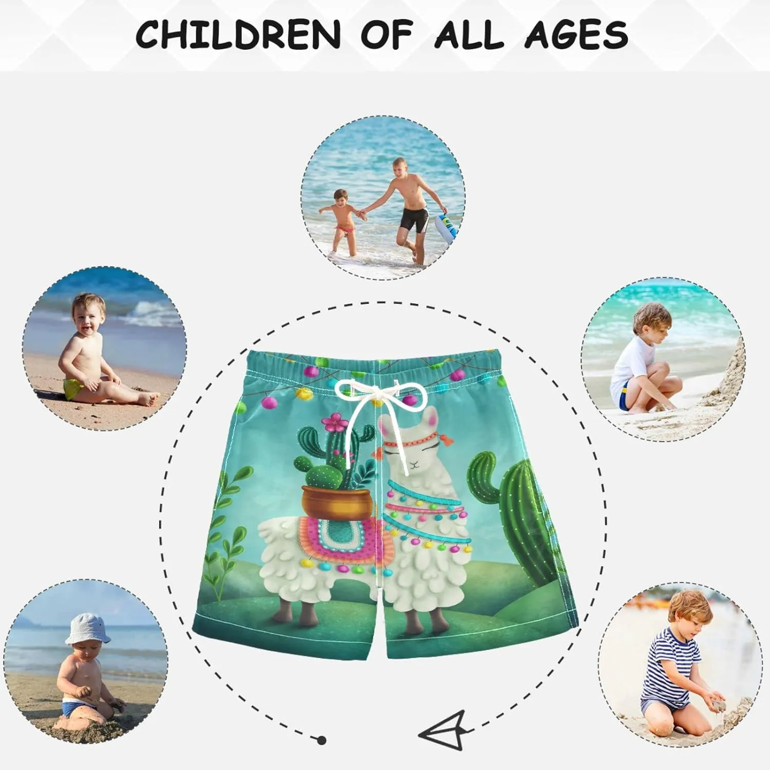 visesunny Funny Boys' Swim Trunks Toddler Quick Dry Beach Board Shorts Toddler Baby Boy Swimsuits