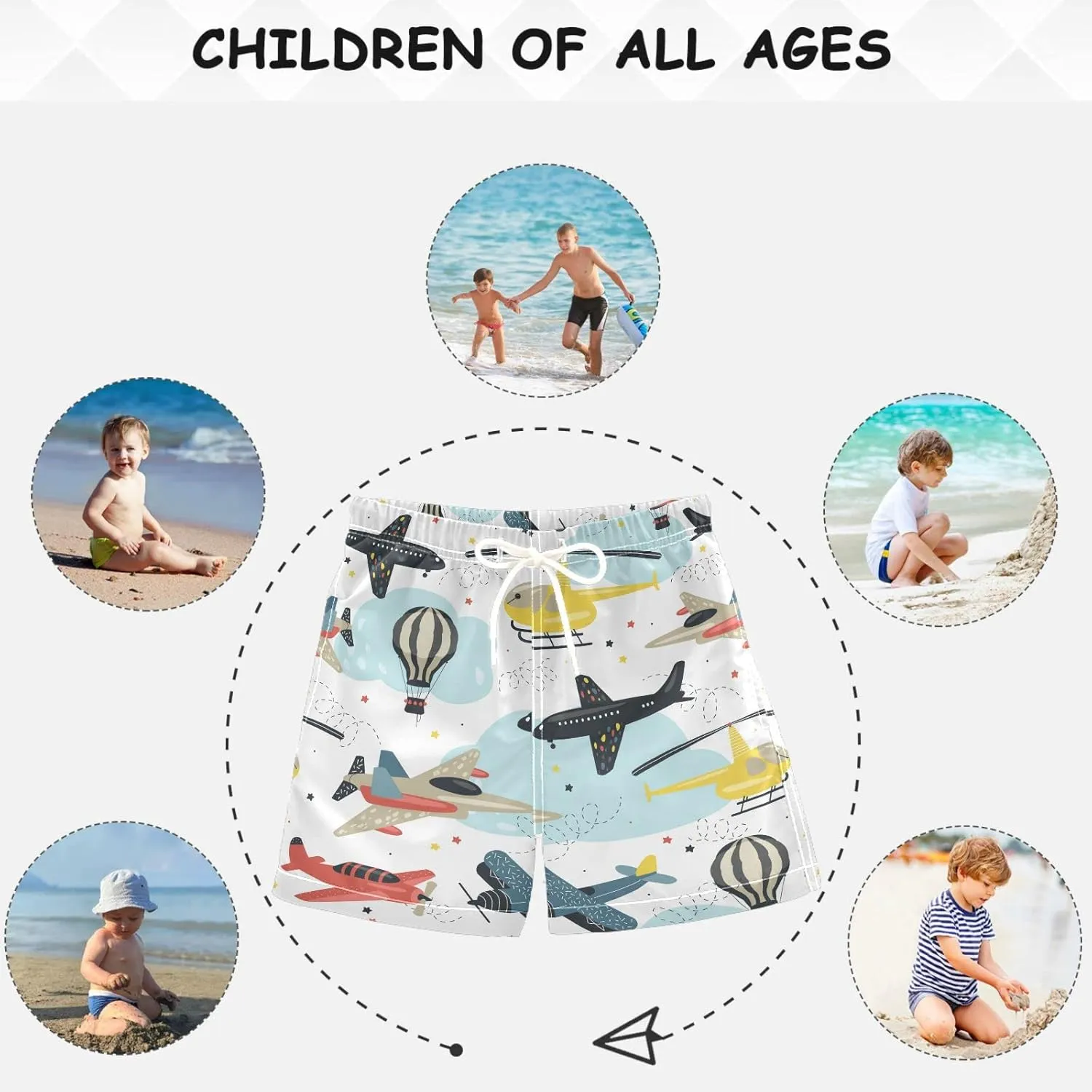 visesunny Funny Boys' Swim Trunks Toddler Quick Dry Beach Board Shorts Toddler Baby Boy Swimsuits